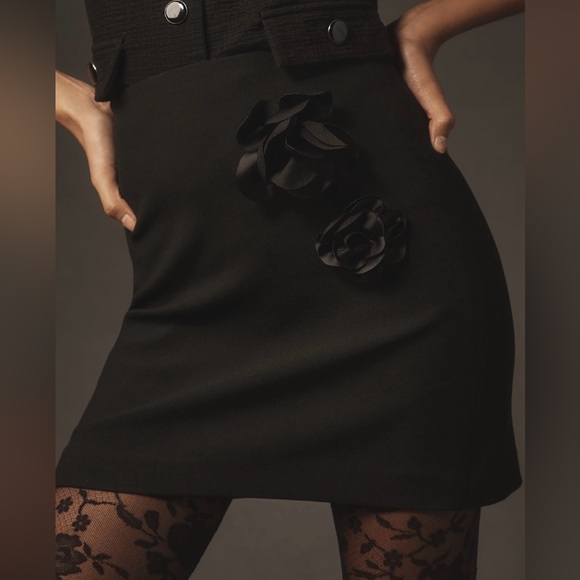 Anthropologie Dresses & Skirts - Anthropologie Maeve Floral Appliqué Mini Skirt 14